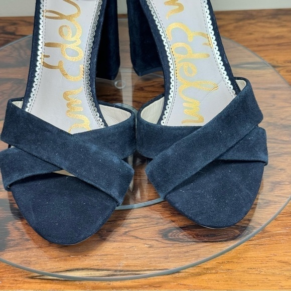 NEW Sam Edelman Yancy Ankle Strap Suede Heel Sandals - Picture 10 of 17
